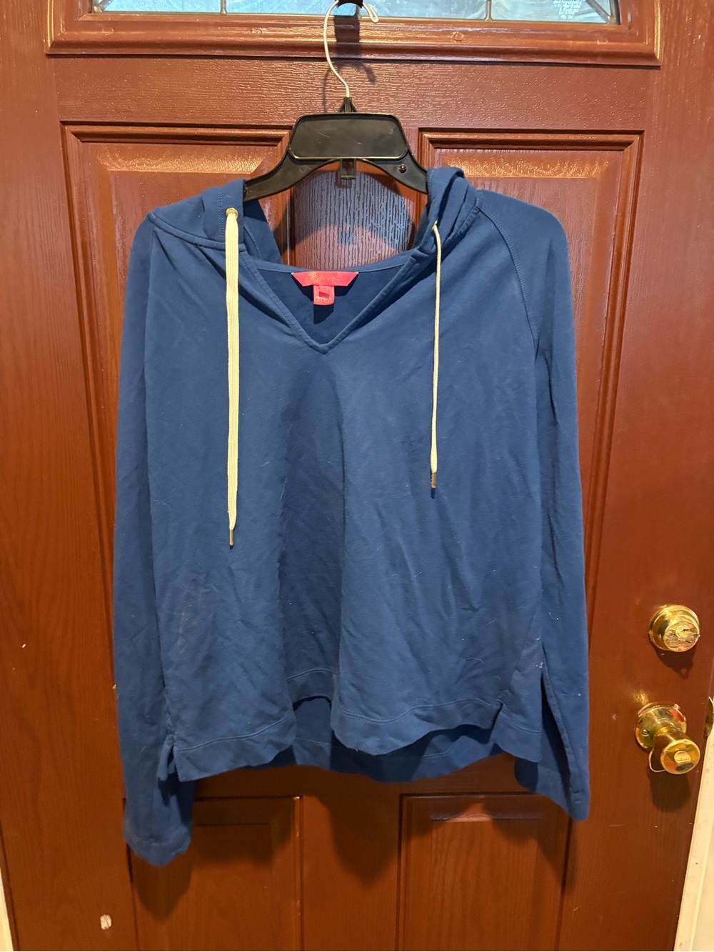 Lilly Pulitzer Women's Blue Hooded Pullover Top